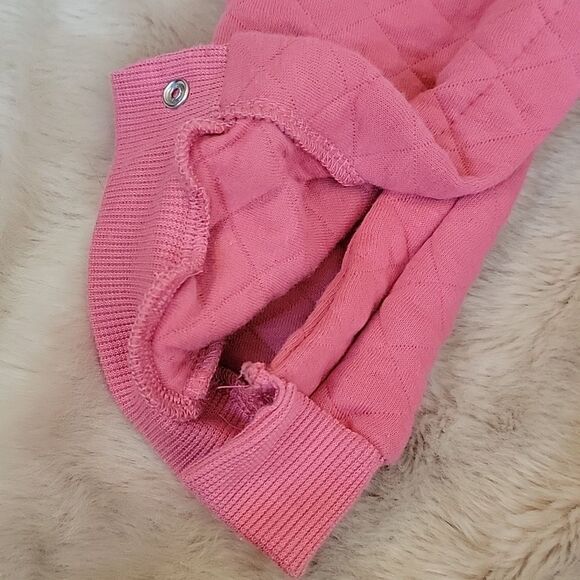 7FAM PINK QUILTED HOODED PRAM, SIZE 6/9 MONTHS - Picture 7 of 8